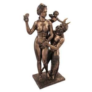  Pan and Aphrodite Bronze Powder Figurine.