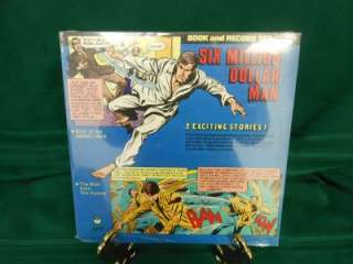 Vintage 1977 Six Million Dollar Man  Book and Record Set NIP  