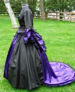 Victorian Pirate Bustle Gown Steampunk Dress Costume Gothic Goth 