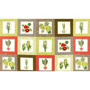  44 Wide Garden Fresh Vegetable Panel Multi Fabric By The 
