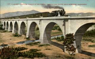 RIVERSIDE CA RR Train Bridge Concrete Viaduct c1910 PC  