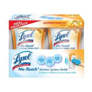  Lysol No Touch Twin Refill Kitchen System, Tangerine, 17 