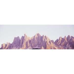  Mountain Range under a Clear Sky, Dolomites, Italy 