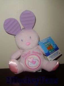 New Asthma & Allergy Friendly Bunny Pink Rattle Teether  