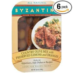 Byzantine Country Olive Mix With Preserved Lemons And Oranges, 8.8 