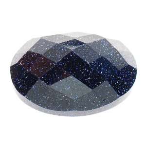  20x15mm Blue Goldstone Faceted Oval Cabochon   Pack of 1 