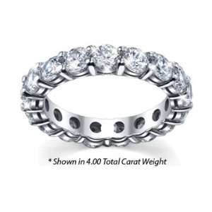 Diamond Eternity Ring Shared Prong Round Cut   Includes Appraisal 