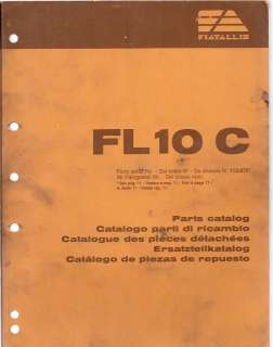 Allis Chalmers Model FL10C Crawler Tractors Parts Manual  