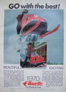 1970 ALOUETTE Big A Vintage SNOWMOBILE CANADA Print Ad  