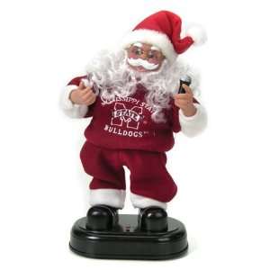   NCAA Mississippi St. 12 Animated Rock & Roll Santa Claus Decorations