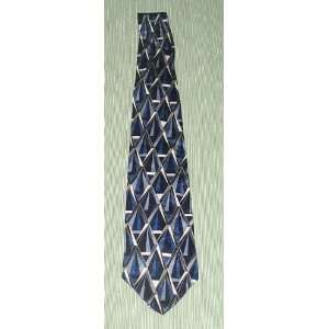  Mens TIE Clubfellow Necktie blue Art Deco 
