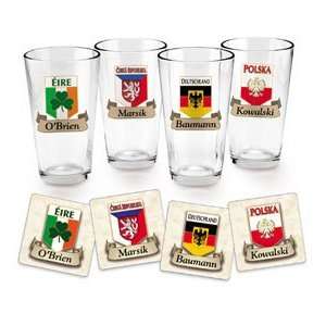  Czech Republic Set of 4 Pint Glasses