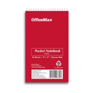  OfficeMax Pocket Memo Book, 4 x 8, Gregg Rule, Asst 