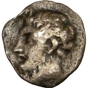   Pan Syrinx Ancient SILVER Greek Coin ARK monogram 