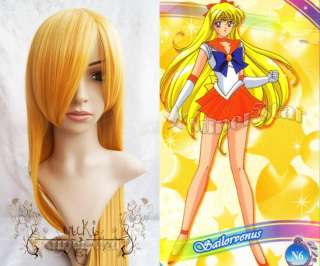 Sailor Moon Cosplay Costume Sailor Venus wig ,yellow  