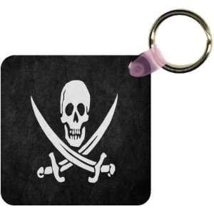 Pirate Flag Art Key Chain   Ideal Gift for all Occassions