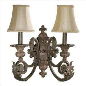   Florentine Gilt Valente Tuscan Two Light Wall Sconce from the Valente