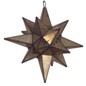 Moravian Star 19 Antique Look Pendant Lamp Light
