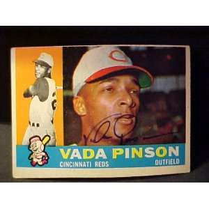 Vada Pinson Cincinnati Reds #176 1960 Topps Signed Autographed 