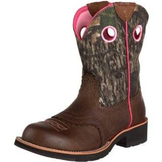 Ariat Womens Fatbaby Cowgirl Boot,Distressed Brown/Mossy Oak,8 M US