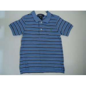  Ralph Lauren Polo Pony Mesh Shirt Blue and Black Stripes 