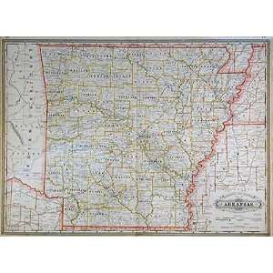  Railroad & County Map of Arkansas