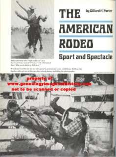 American Rodeo Sport & Spectacle + Cowboy Genealogy  