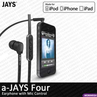 Jays Four Earphones Headphones Headset w Mic Remote Control iPhone 