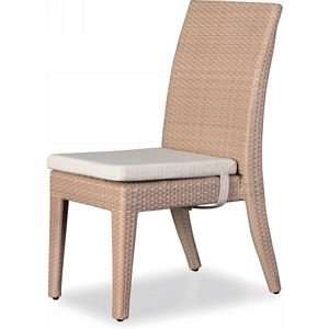   Outdoor Marseille Armless Dining or Accent Chair   Antique Brown & Tan