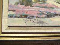   Signed Framed Oil Painting American West Landscape NV CA Listed Wilson
