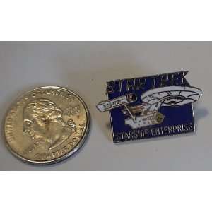    Vintage Enamel Pin  Star Trek Uss Enterprise 1701 