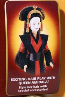 1998 Hasbro Star Wars Ultimate Hair Queen Amidala Doll  