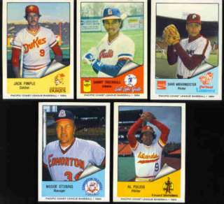 1984 Pacific Coast Minor League Complete Set   Cramer  