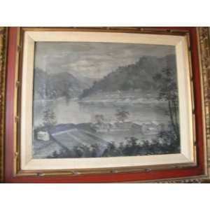  Painting of Fort Harmar with Muskingum River Everything 