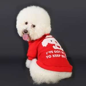  New   Cute Dogs Thick Turtleneck Sweater Red Colored 