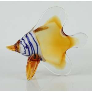 Amber Art Glass Fish E105 