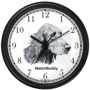  Irish Setter Dog Wall Clock by WatchBuddy Timepieces (White 