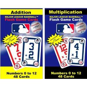  MLB Math Flash Cards Addition and Multiplication 