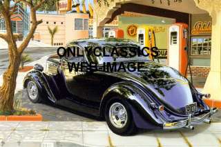 AMERICAN HOT ROD RACER  GAS STATION POSTER  AUTOMOBILIA  