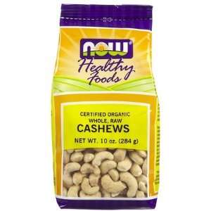  NOW Foods Organic Raw Cashwes, 10 oz (Quantity of 4 