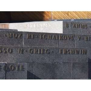 The Hatch Memorial Shell on the Esplanade,Close up of Composers Names 