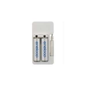   Sanyo Eneloop USB Charger And 2 AA Rechargeable Batteries Electronics