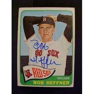  Bob Heffner Boston Red Sox #199 1965 Topps Autographed 