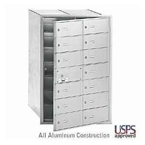 14 Door (13 usable) 4B+ Horizontal Mailbox   Aluminum   Front Loading