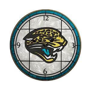    Jacksonville Jaguars 12 Inch Art Glass Clock