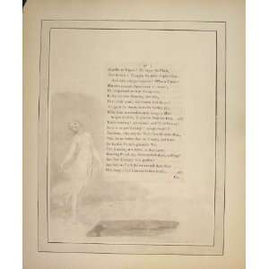   Poem Poetry Antique Print Lady Fine Art Artist Writing