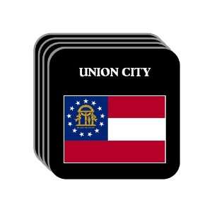  US State Flag   UNION CITY, Georgia (GA) Set of 4 Mini 