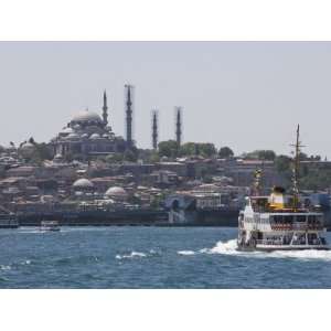  Ferry Boat on Bosphorus with the Suleymaniye Mosque in the 