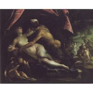   Oil Reproduction   Hans von Aachen   24 x 20 inches   Pan and Selene