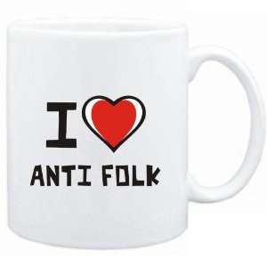  Mug White I love Anti Folk  Music